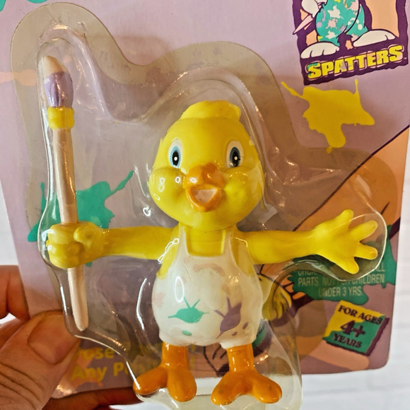 Vtg Easter Bendables Chick Bendy Toy Trendmasters Spatters & CO 1993 NOS - Picture 5 of 5